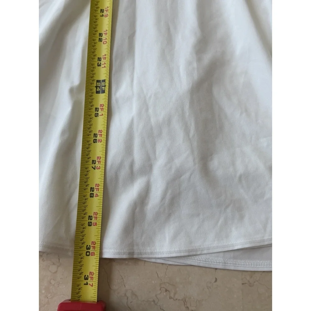 lululemon White Fit & Flare Tank Dress Built-In Bra & Pockets Women's 4